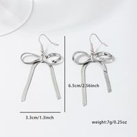 1 Pair Sweet Simple Style Bow Knot Alloy Drop Earrings main image 2