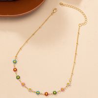 Retro Daisy Gold Plated Alloy Wholesale Necklace main image 6
