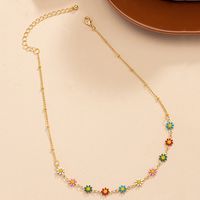 Retro Daisy Gold Plated Alloy Wholesale Necklace main image 5