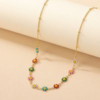 Retro Daisy Gold Plated Alloy Wholesale Necklace main image 3