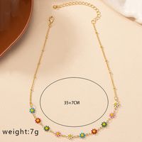 Retro Daisy Gold Plated Alloy Wholesale Necklace sku image 1