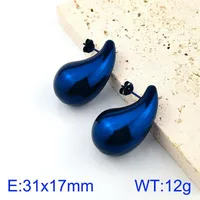 1 Paire De Base Les Gouttelettes D'Eau Acier Inoxydable Plaqué Or 18K Boucles D'Oreilles sku image 16