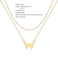 Copper 14K Gold Plated IG Style Casual Classic Style Plating Inlay Cross Star Butterfly Zircon Pendant Necklace main image 2