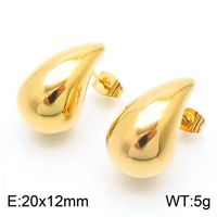 1 Pair Basic Solid Color Titanium Steel 18K Gold Plated Ear Studs sku image 5