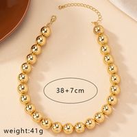 Punk Simple Style Solid Color Alloy Plating Gold Plated Women's Pendant Necklace sku image 3