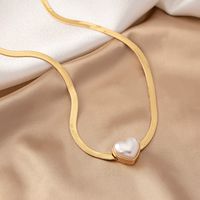 Elegant Commute Heart Shape Pearl Alloy Wholesale Pendant Necklace main image 5