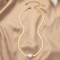 Elegant Commute Heart Shape Pearl Alloy Wholesale Pendant Necklace main image 3