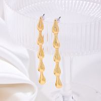 1 Pair Simple Style Solid Color Alloy Drop Earrings main image 1