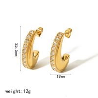 1 Pair Simple Style Solid Color Polishing Plating Inlay 304 Stainless Steel Pearl Ear Studs main image 7