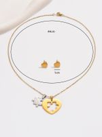 Simple Style Heart Shape Stainless Steel Jewelry Set main image 2