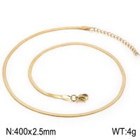 Titanium Steel 18K Gold Plated Fashion Plating Geometric Necklace sku image 37