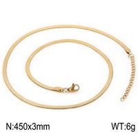 Titanium Steel 18K Gold Plated Fashion Plating Geometric Necklace sku image 43