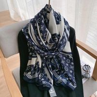 Women's Elegant Polka Dots Cotton And Linen Polyester Printing Silk Scarves sku image 5
