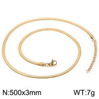 Titanium Steel 18K Gold Plated Fashion Plating Geometric Necklace sku image 46