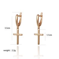 1 Pair Xuping Simple Style Cross Plating Copper Alloy 18k Gold Plated Rose Gold Plated White Gold Plated Drop Earrings sku image 2