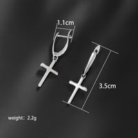 1 Pair Xuping Simple Style Cross Plating Copper Alloy 18k Gold Plated Rose Gold Plated White Gold Plated Drop Earrings sku image 3