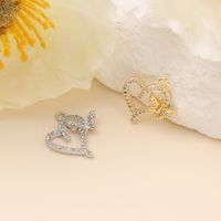 Ig Style Glam Romantic Heart Shape Butterfly Copper Plating Inlay Zircon 18k Gold Plated White Gold Plated Jewelry Accessories main image 3