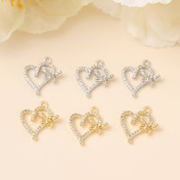 Ig Style Glam Romantic Heart Shape Butterfly Copper Plating Inlay Zircon 18k Gold Plated White Gold Plated Jewelry Accessories main image 6