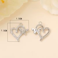 Ig Style Glam Romantic Heart Shape Butterfly Copper Plating Inlay Zircon 18k Gold Plated White Gold Plated Jewelry Accessories main image 2