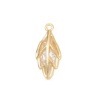 Casual Elegant Simple Style Leaf Copper Plating Inlay Zircon 18k Gold Plated White Gold Plated Jewelry Accessories main image 7