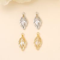 Casual Elegant Simple Style Leaf Copper Plating Inlay Zircon 18k Gold Plated White Gold Plated Jewelry Accessories main image 5