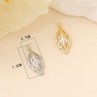 Casual Elegant Simple Style Leaf Copper Plating Inlay Zircon 18k Gold Plated White Gold Plated Jewelry Accessories main image 2