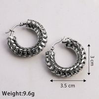 1 Pair Casual Classic Style Commute Spiral Twist Plating Inlay 304 Stainless Steel Rhinestones 18K Gold Plated Earrings main image 3