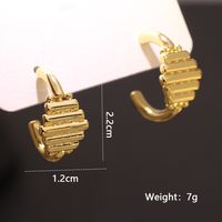 1 Paar Ig-stil Einfacher Stil Überdimensioniert C-form O-form Spiral- Polieren Überzug Kupfer 18 Karat Vergoldet Ohrringe sku image 2
