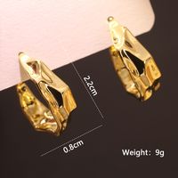 1 Pair Ig Style Simple Style Oversized C Shape O-shape Spiral Polishing Plating Copper 18k Gold Plated Earrings sku image 3
