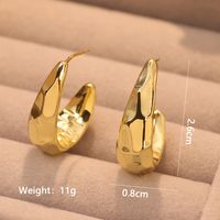 1 Pair Ig Style Simple Style Oversized C Shape O-shape Spiral Polishing Plating Copper 18k Gold Plated Earrings sku image 13