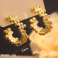1 Paar Ig-stil Einfacher Stil Überdimensioniert C-form O-form Spiral- Polieren Überzug Kupfer 18 Karat Vergoldet Ohrringe sku image 15