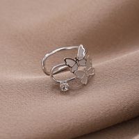 1 Piece Ig Style Butterfly Plating Inlay Metal Zircon Ear Cuffs main image 5
