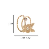 1 Piece Ig Style Butterfly Plating Inlay Metal Zircon Ear Cuffs main image 3