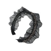 Women's Simple Style Solid Color Lace Pleated Hair Band main image 6