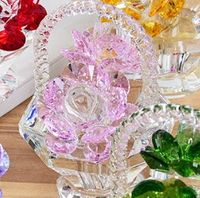 Elegant Sweet Flower Crystal Ornaments Artificial Decorations sku image 4
