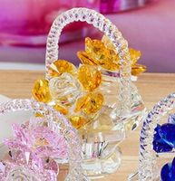 Elegante Dulce Flor Cristal Adornos Decoraciones Artificiales sku image 5