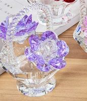 Elegante Dulce Flor Cristal Adornos Decoraciones Artificiales sku image 6