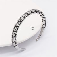 Simple Style Solid Color Titanium Steel Men's Cuff Bracelets sku image 7