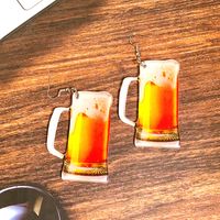 1 Pair Casual Vacation Simple Style Beer Wine Glass Arylic Drop Earrings main image 5