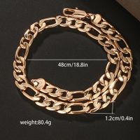 Hip-hop Xuping Solid Color Copper Alloy Plating 18k Gold Plated Men's Necklace main image 2