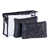 Women's All Seasons Pvc Pu Leather Solid Color Fashion Sequins Square Cosmetic Bag sku image 4