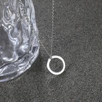 Simple Style Circle Stainless Steel Unisex Pendant Necklace main image 5