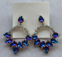 Wholesale Jewelry New Multi-layer Drop-shaped Glass Diamond-studded Earrings Nihaojewelry sku image 4
