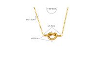 Simple Style Knot Titanium Steel Plating 18k Gold Plated Necklace main image 2