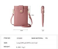 Women's Pu Leather Solid Color Classic Style Square Flip Cover Phone Wallets main image 7