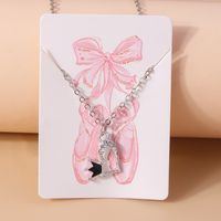 Simple Style Heart Shape Zinc Alloy Inlay Glass Women's Pendant Necklace main image 5