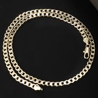 Hip-hop Xuping Simple Style Solid Color Copper Alloy Plating 14k Gold Plated Men's Necklace main image 1