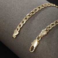 Hip-hop Xuping Simple Style Solid Color Copper Alloy Plating 14k Gold Plated Men's Necklace main image 4