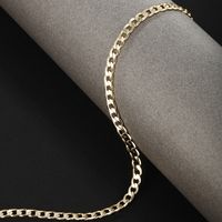 Hip-hop Xuping Simple Style Solid Color Copper Alloy Plating 14k Gold Plated Men's Necklace main image 3
