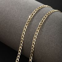 Hip-hop Xuping Simple Style Solid Color Copper Alloy Plating 14k Gold Plated Men's Necklace main image 6